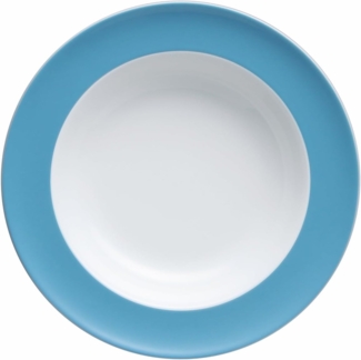 Thomas Sunny Day Suppenteller, Pastateller, Teller, Porzellan, Waterblue / Blau, Spülmaschinenfest, 23 cm, 10323
