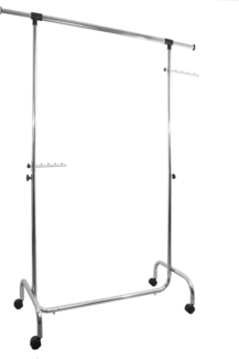 GERSO Kleiderständer Kleiderständer 100 cm breit mit Auszügen, höhenverstellbar, auf Rollen