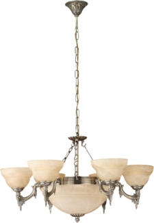 Eglo 85858 Pendellampe MARBELLA Glas alabaster champagner E14 max. 9X40W H:110cm Ø74cm dimmbar