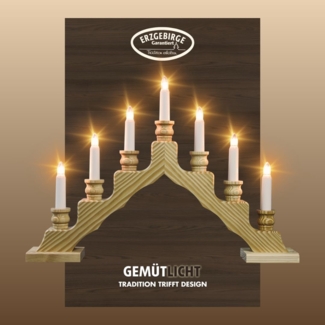 Weigla Lichterbogen Schwede, Weihnachtsdeko, Made in Germany (1-tlg), 7-flammig