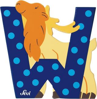 trudi Tierbuchstaben W - Wapiti" - 10 cm, Holz"