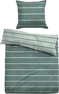 Tom Tailor Melange Flanell Wendebettwäsche Shade mint | 155x220 cm + 80x80 cm