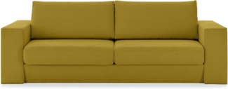 LOOKS by Wolfgang Joop Looks V-2 Designer Sofa mit Hockern und Regal, 2 Sitzer Couch, Funktionssofa, gelb, Sitzbreite 200 cm