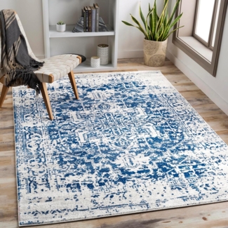 Surya AGATHE Teppich Blau 200 cm 274 cm 200x274 cm