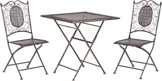 Bistro Set BORMIO Metall Schwarz