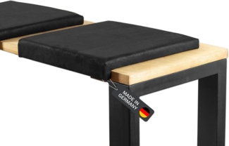 Lycce Bankauflage Klemmkissen, Sitzkissen mit 1 Leiste Wildlederoptik - made in Germany, (1 St), Farbe:schwarz oder braun, edle Optik