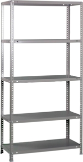 Simonrack Schwerlastregal, Lagerregal, 200 x 100 x 50 Metallregal, Kellerregal, Biegestelle 100 kg, 5 Fachböden, Grau - Comfort