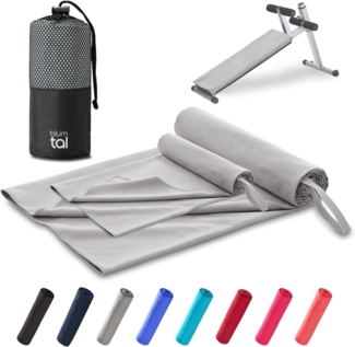 Blumtal Handtuch Fitness Handtuch im 2er Set, Mikrofaser Sporthandtuch Fitnessstudio, Mikrofaser (2-St), 80x40 cm