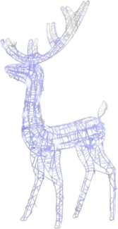 vidaXL LED-Rentier Acryl Weihnachtsdekoration 140 LEDs 120 cm Blau 329783