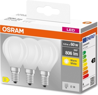 OSRAM BASE CLAS P 60 5.5 W/2700 K E14 3er Pack