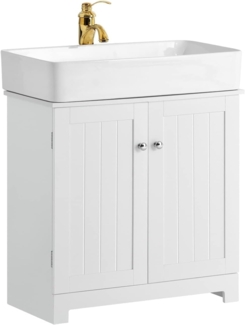 SoBuy BZR18-W Waschbeckenunterschrank Badschrank Waschtisch Unterschrank Badmöbel weiß BHT ca: 60 x 60 x 29 cm