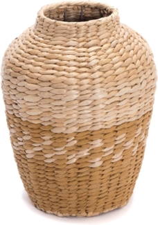 CREEDWOOD Wasserhyazinthenvase STROH VASE "KAIRO", Natur / Gelb, Deko Boden Vase