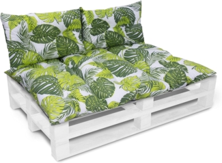 Amilian Stuhlkissen - Sitzkissen - Palettenkissen - 80x120 cm + 2 x 40 x 60 cm, 3er Set - Gartenbankauflage - Pallettensitzkissen - Bankkissen
