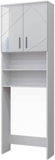Waschmaschinenschrank Irma Weiß Hochglanz 64 x 190.5 cm Vicco