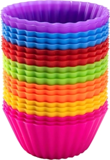 AVANA Muffinform aus Silikon Große Muffinformen Muffinförmchen Cupcake Backformen, (20-tlg), Antihaftbeschichtung, BPA-frei, Umweltschonend, 7 Farben