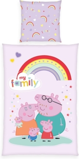 Peppa Pig Wendebettwäsche Peppa Pig, Renforcé, 2 teilig, mit fröhlichem Design