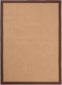 carpetfine Sisalteppich Sisal, rechteckig, Höhe: 5 mm, mit farbiger Bordüre, Anti Rutsch Rückseite