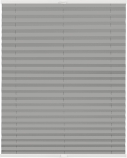 Lichtblick Sonnenschutzsysteme GmbH Plissee Laholm 35 cm x 130 cm (BxL) Grau Tageslicht - Blickdicht; einfache Installation mit Klemmträgern; verspannt