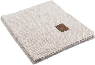 Knit Factory Jesse Decke 160x130 cm Glatt Beige