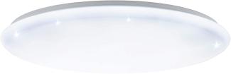 Eglo 97542 LED Deckenleuchte GIRON-S 54,5W 3000K, 4000K, 5000K mit Kristallen weiß Ø76cm H:8,5cm mit Fernbedienung