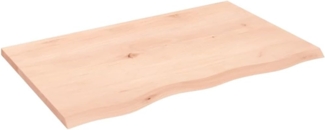 vidaXL Waschtischplatte 80x50x2 cm Massivholz Unbehandelt 3156023