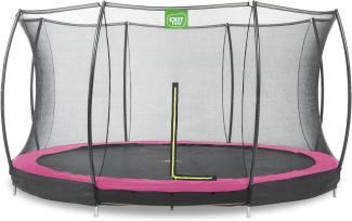 EXIT Trampolin Silhouette Ground + Sicherheitsnetz Ø 366 cm pink