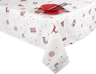 Excelsa Rechteckige Tischdecke Merry Christmas, 140x180 cm, Baumwolle