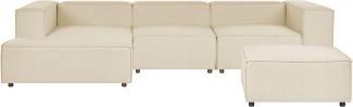 Ecksofa mit Ottomane APRICA Beige