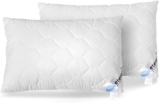 2 tlg Sparset etérea Microfaser Kopfkissen Frieda Komfort mit Reißverschluss 40x80 cm