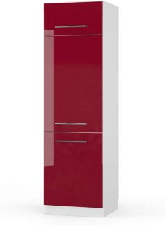 Vicco Küchenschrank Hängeschrank Unterschrank Küchenzeile Hochglanz Fame-Line (Bordeaux Hochglanz, Kühlumbauschrank 60 cm)