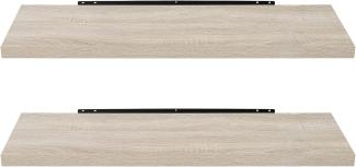 EUGAD Wandregal Wandboard 2er Set Hängeregal Holz Board Modern Sonoma Eiche 100 x 22,9 x 3,8 cm 0041QJ-2