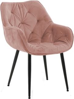 CLP Stuhl Tanna Samt Gesteppt,rosa