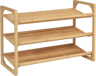 HOMCOM Schuhregal Schuhablage, Schuh-Organizer mit Griff, Schuhständer 1-tlg, für max. 9 Paar Schuhe