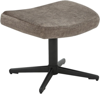 riess-ambiente Fußhocker VOGUE 45cm taupe / schwarz - Samt, drehbar, Metallbeine, Modern (Einzelartikel, 1 St), Fußhocker im Industrial Design - ideal für Wohn- und Arbeitsbereiche