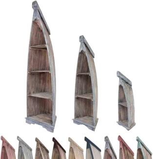 Oriental Galerie Standregal Bootsregal mit Steg mittel braun blau