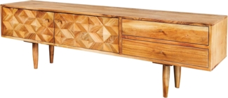 riess-ambiente Lowboard ALPINE 145cm natur (Einzelartikel, 1 St), Massivholz · TV-Schrank · stehend · mit Stauraum · Mosaik-Design