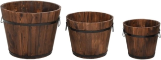 vidaXL 3-tlg. Pflanzeimer-Set Massivholz Tanne 363361