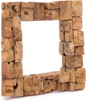 Wandspiegel Mosaik 50x50 cm Massivholz naturfarben