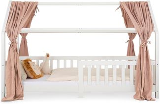 IDIMEX Betthimmel NENA, Betthimmel Hausbett Deko, Musselin Baldachin aus 100% Baumwolle taupe