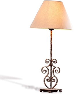 Mirabeau Tischleuchte Tischlampe Clamart leinen/antikbraun