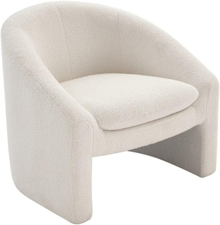 Vente-unique - Sessel - Bouclé-Stoff - Weiß - OSSANA