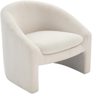 Vente-unique - Sessel - Bouclé-Stoff - Weiß - OSSANA
