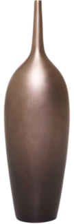 VIVANNO Bodenvase Fiberglas DELGADO Rund, Bronze Matt 17x14x58 cm