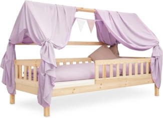 Ehrenkind Betthimmel Deko Hausbett, Kinderzimmer-Deko-Set (Kinderzimmer Deko), Betthimmel & Wimpelkette für magische Momente, hochwertige Materialien