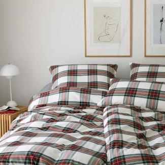 elegante Soft-Flanell Bettwäsche Westminster wine | 200x200 cm + 2 x 80 x 80 cm