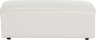 Ottomane HELLNAR Bouclé Cremeweiß