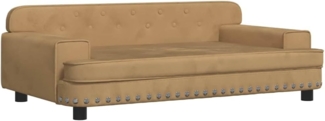 vidaXL Hundebett Braun 90x53x30 cm Samt 171873
