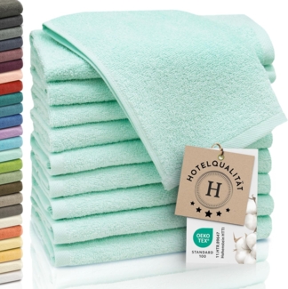 ZOLLNER Gästehandtücher, Walkfrottier (10-St), 30 x 50 cm, 100% Baumwolle, alle Farben bis 95°C waschbar