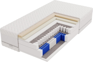 Taschenfederkernmatratze SILVA, ALTDECOR, 32 cm hoch, Bett Matratzen 90x200, 140x200 usw Hypoallergen & Antibakteriell Bezug