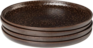 Gipfelstück Speiseteller Glockenklang, (4 St), Scandi-Style, glänzende Reaktivglasur, jedes Stück ein Unikat